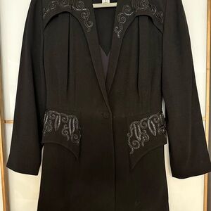 Zelda Black Beaded Women's Blazer